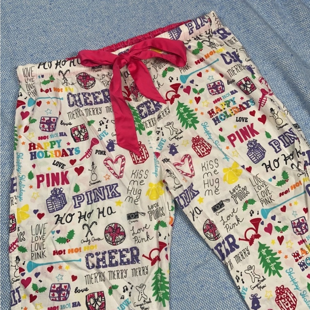 🎁 Blingy PINK “HAPPY HOLIDAY”🌲 Boxer Pants / Pajama Bottoms 🎅